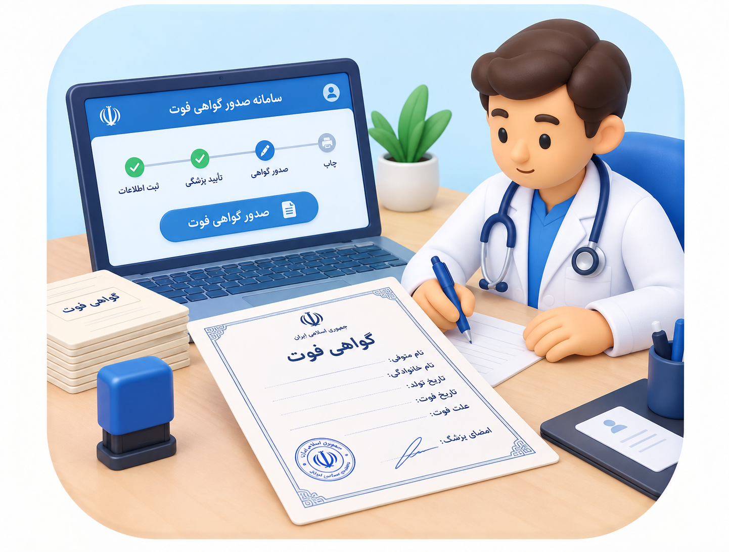 صدور گواهی فوت در منزل